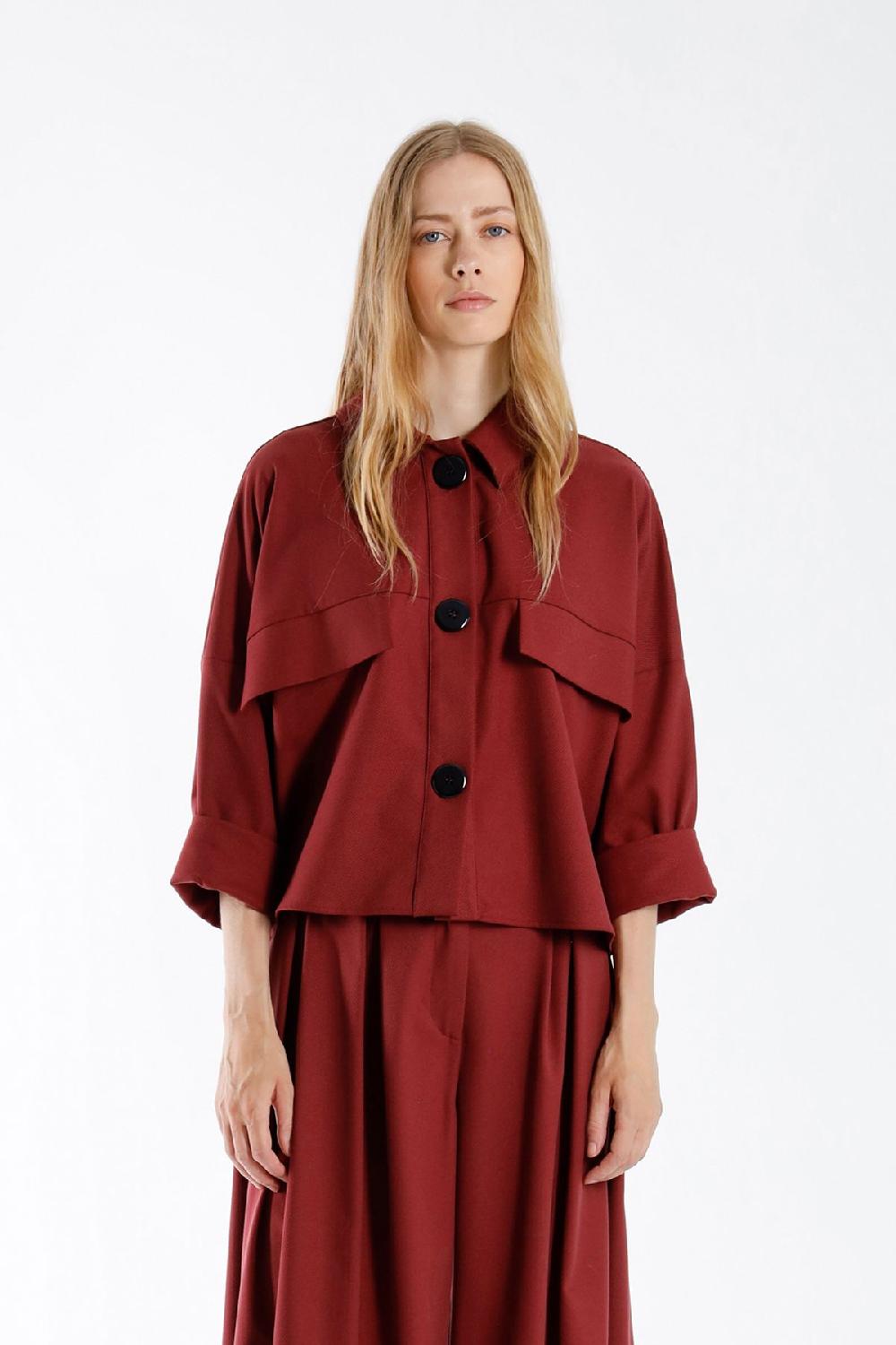 Julia June Blouse Latina Burgundy