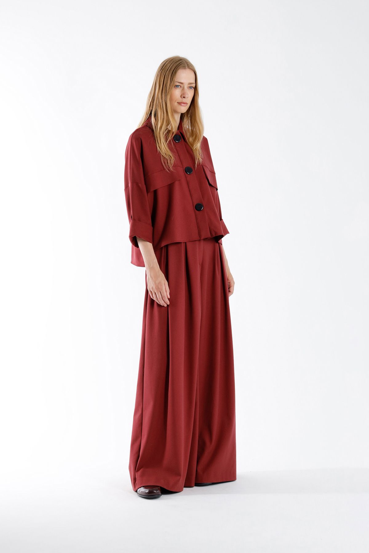 Julia June Blouse Latina Burgundy