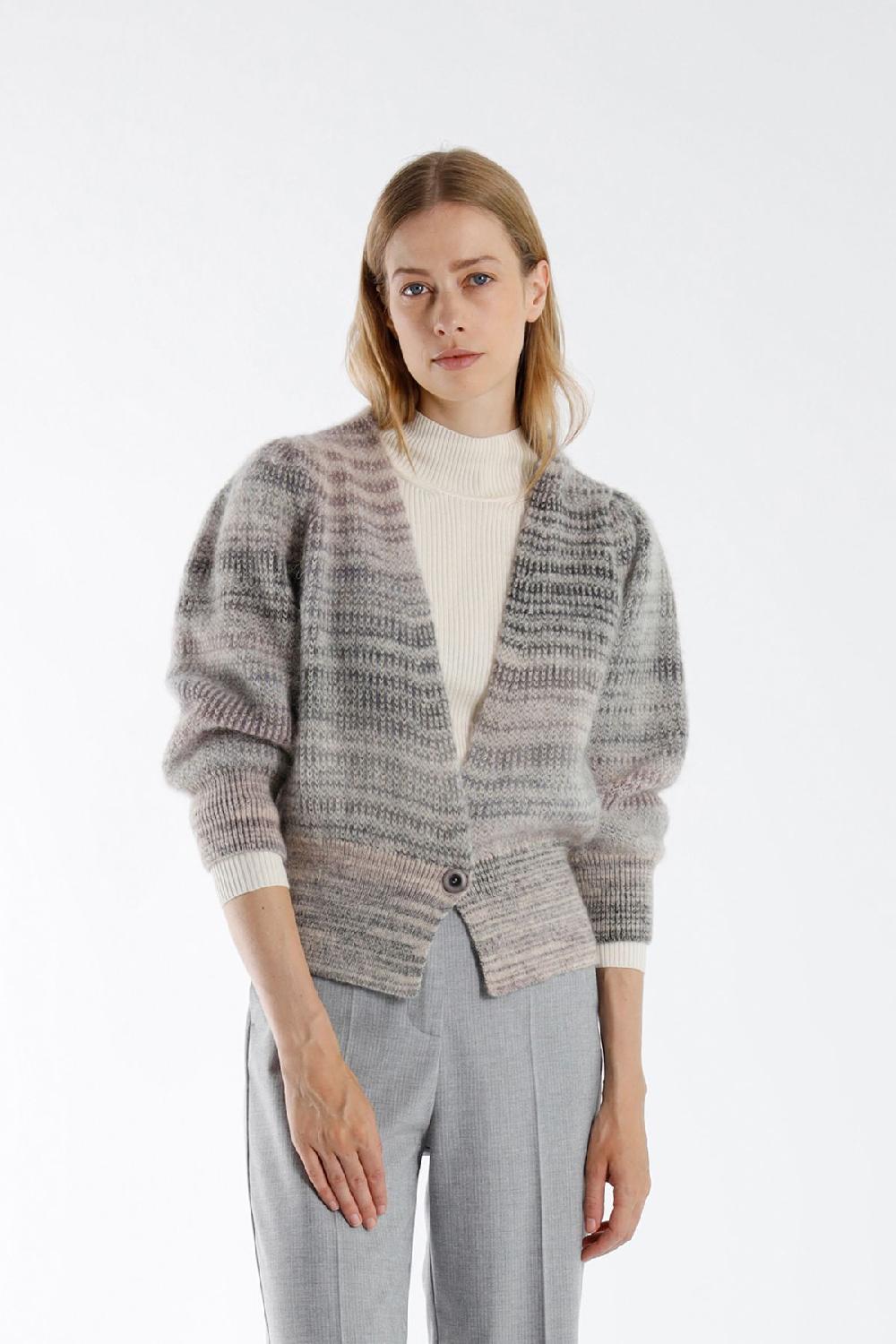 Julia June Cardigan Petal Multi Grey