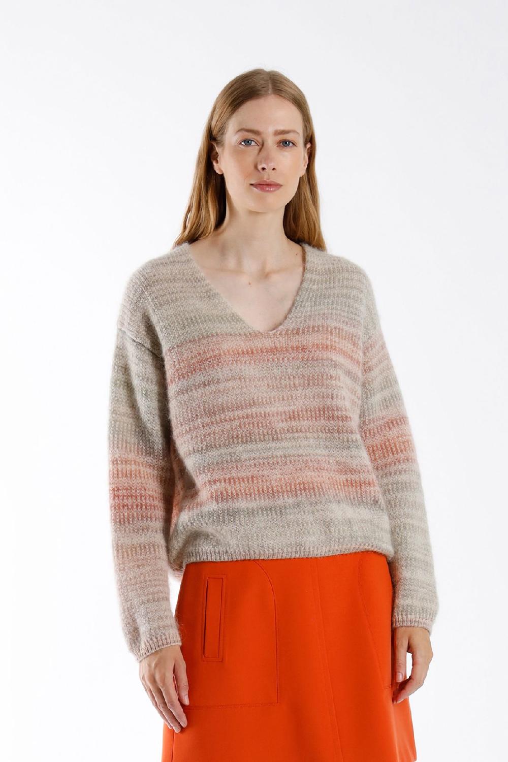 julia june pullover Patina multi orange