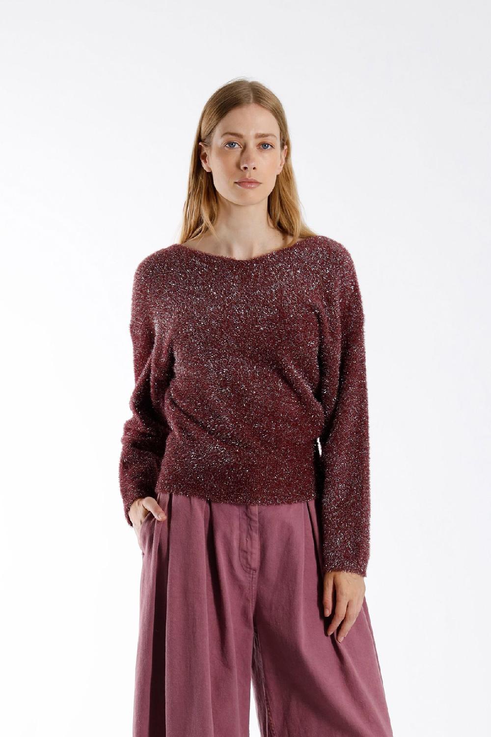 Julia June Pullover Wolf Burgundy