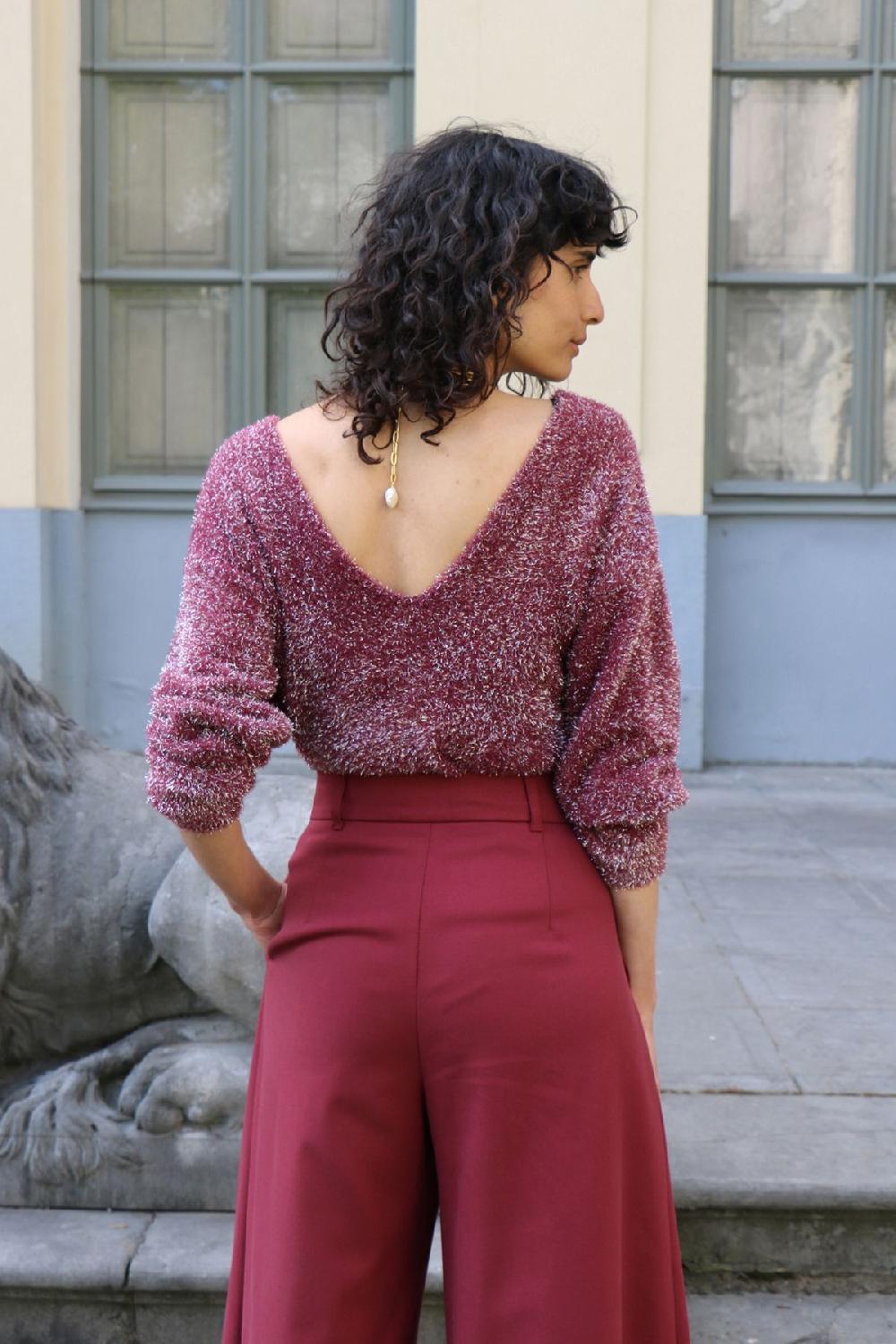julia june pullover Wolf burgundy