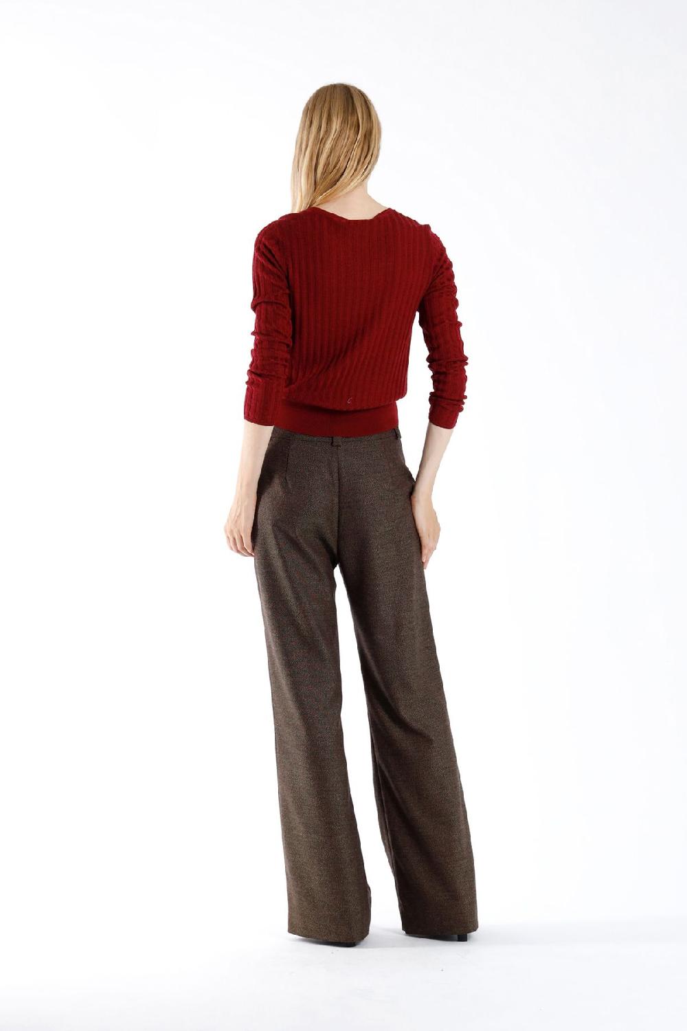 Julia June Pullover Work Burgundy