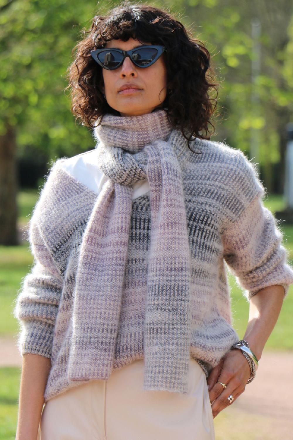 julia june scarf Pizzaz multi grey