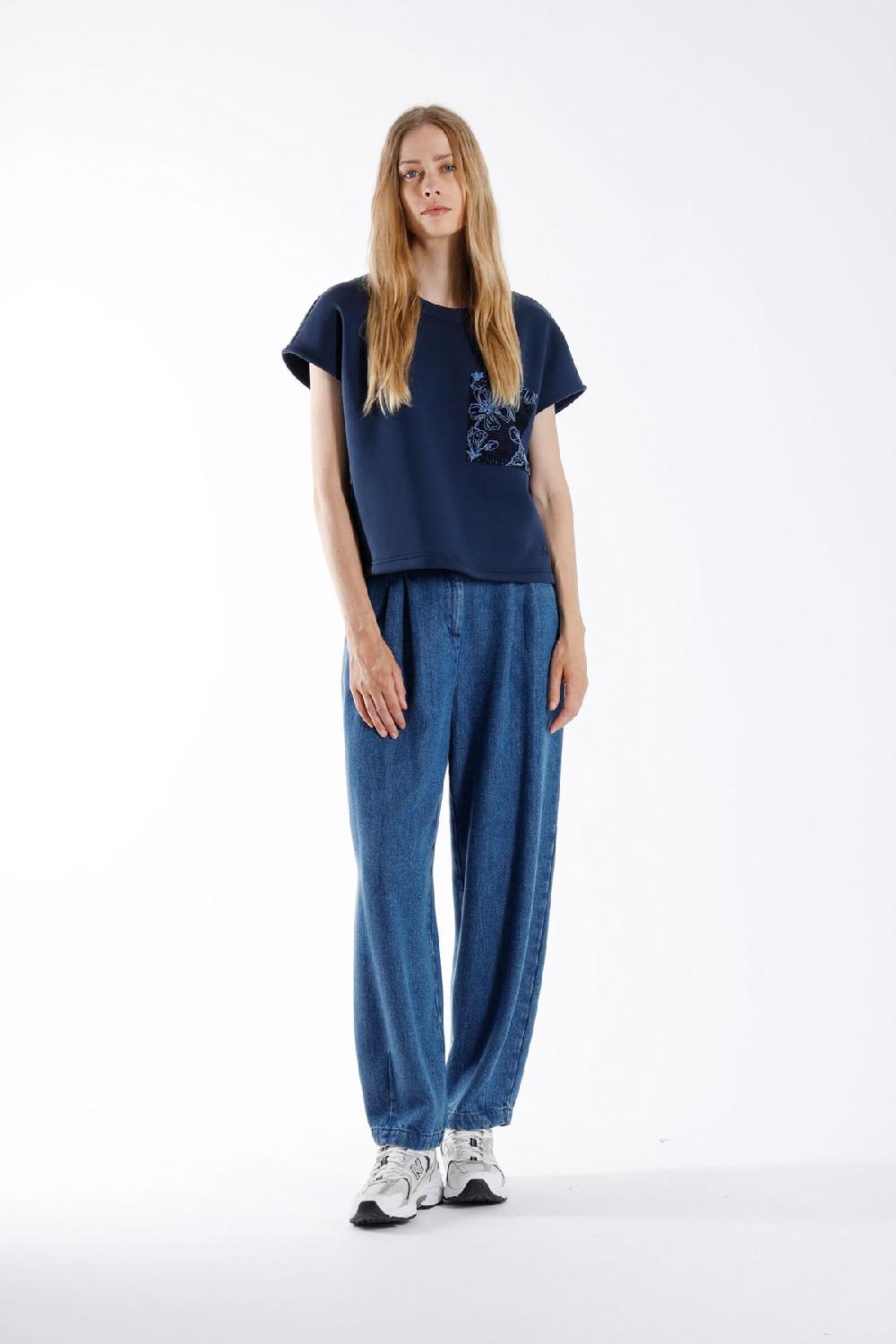 Julia June Top Lacour Navy