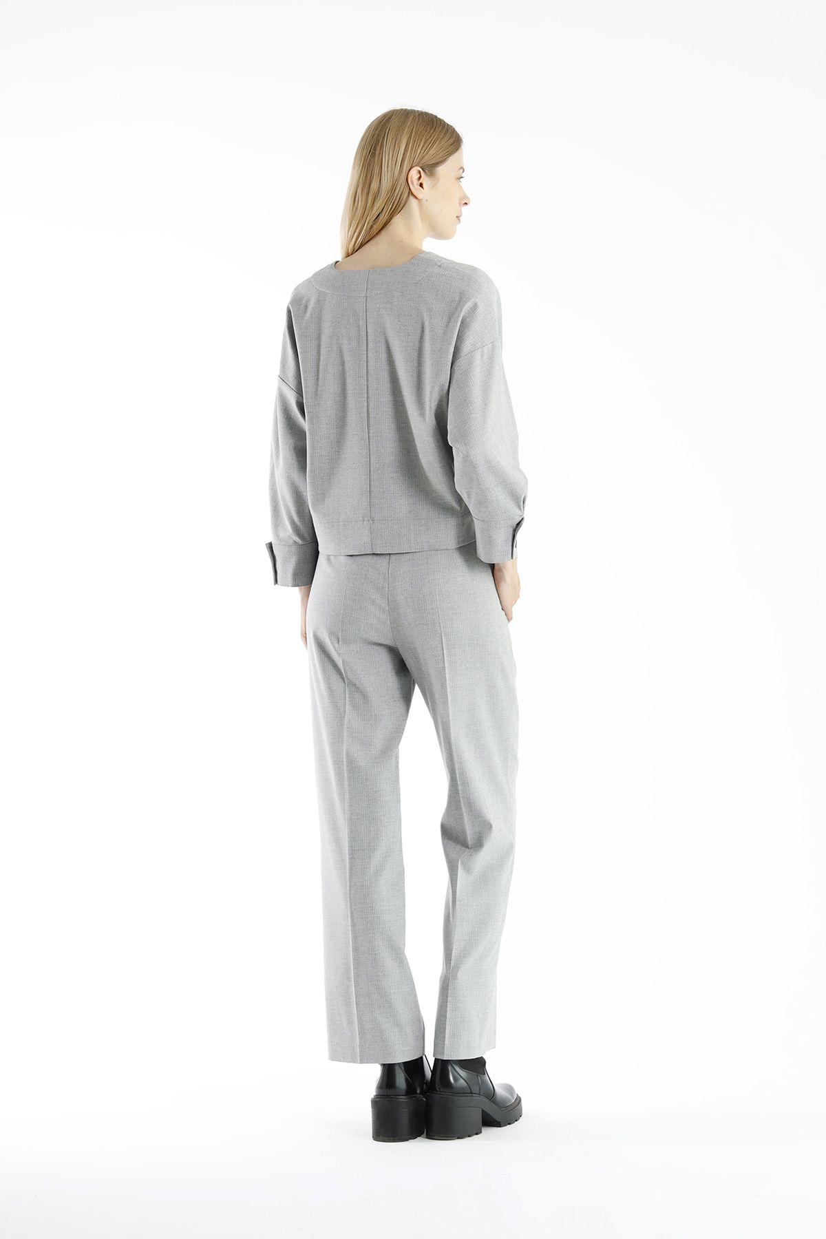 Julia June Top Lizzo Light Grey Melange