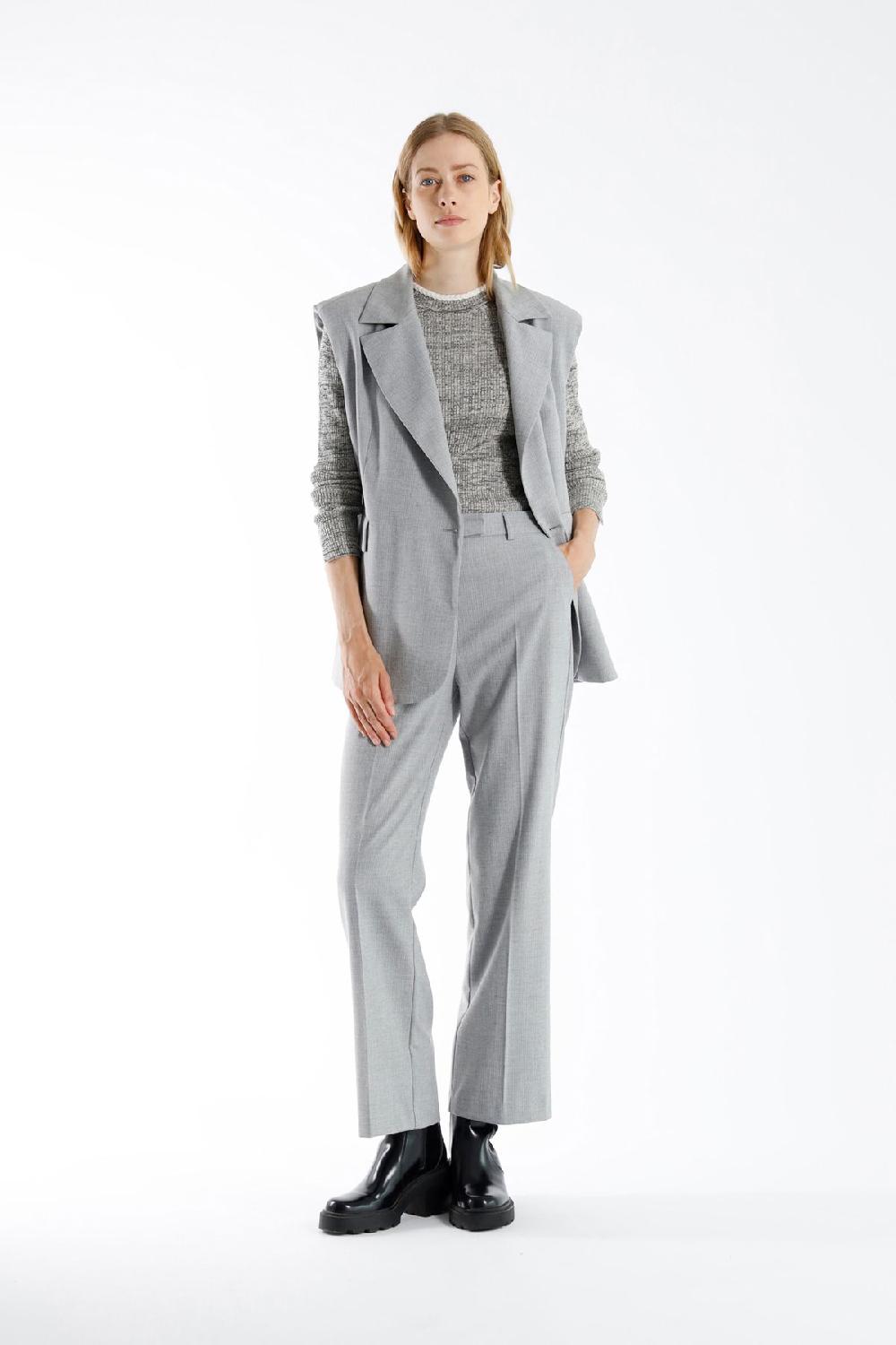 Julia June Sleeveless Jacket Lenoir Light Grey Melange