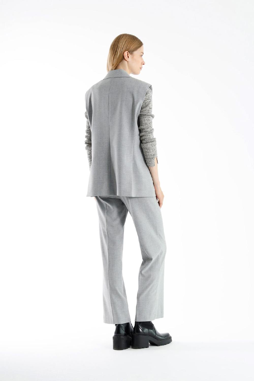 Julia June Sleeveless Jacket Lenoir Light Grey Melange