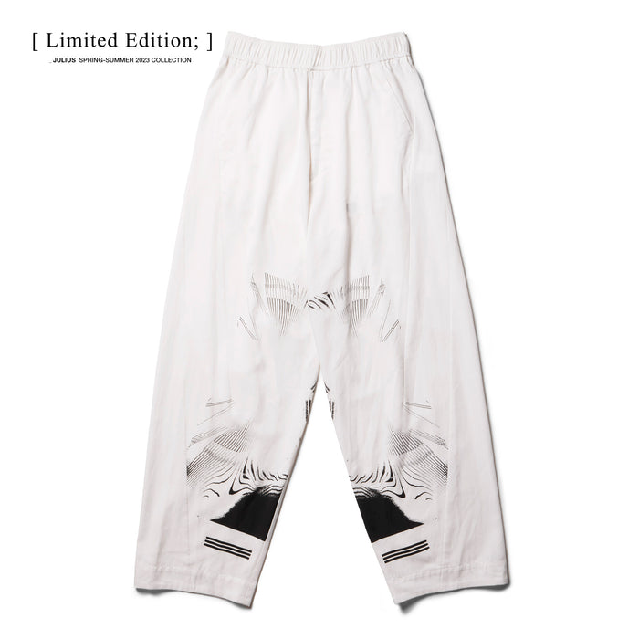 julius 818PAM1 Off White / Graphic Printed Wide Pants