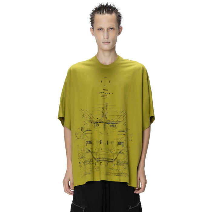 Julius 907CPM2 Acid Green / Europa Graphic Oversized T-Shirt