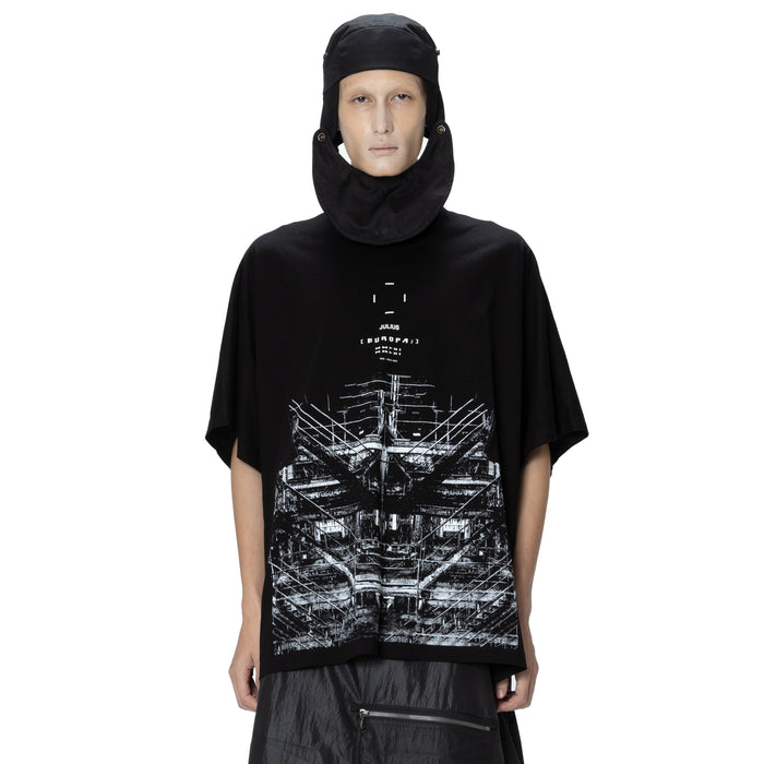 Julius 907CPM2 Black / Europa Graphic Oversized T-Shirt