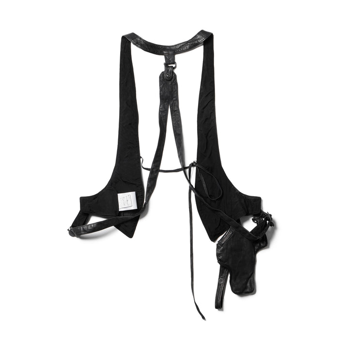 Julius 778VEM1 Black / Leather Holster Vest
