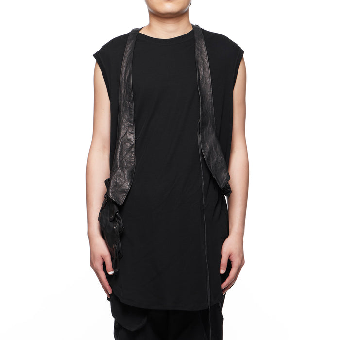 Julius 778VEM1 Black / Leather Holster Vest