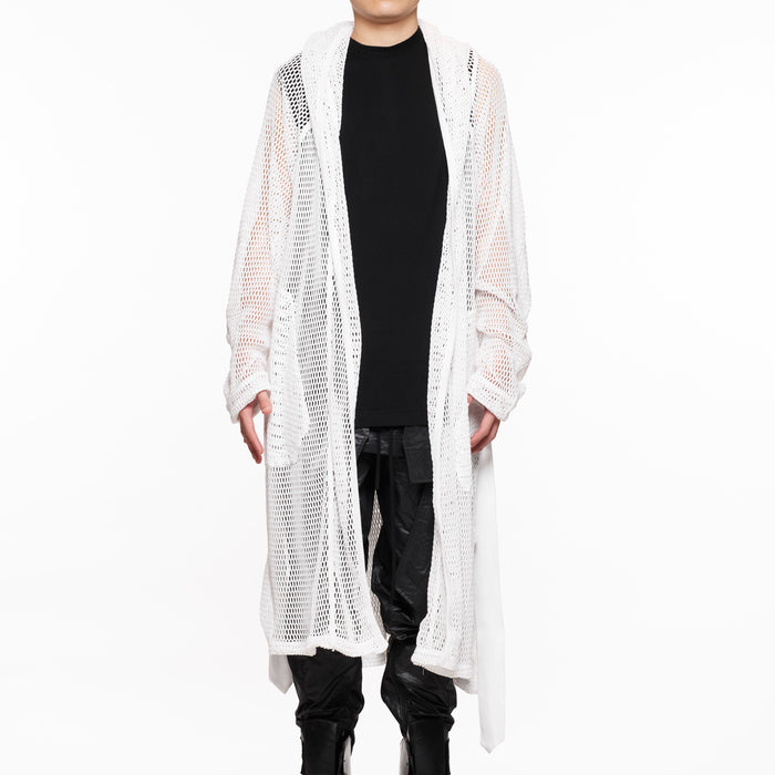 Julius 818KNM2 White / Mesh Hooded Robe