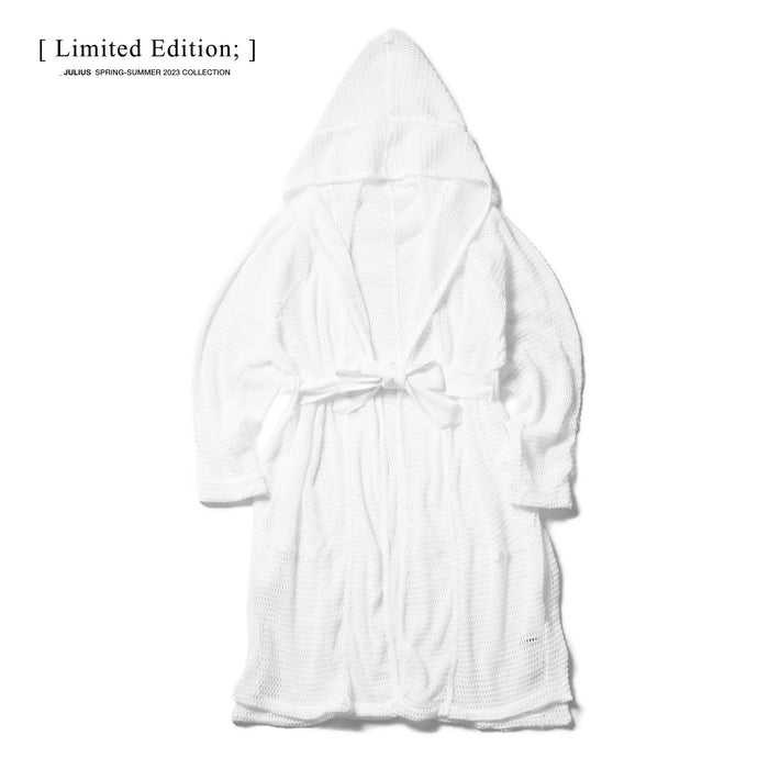 julius 818KNM2 White / Mesh Hooded Robe