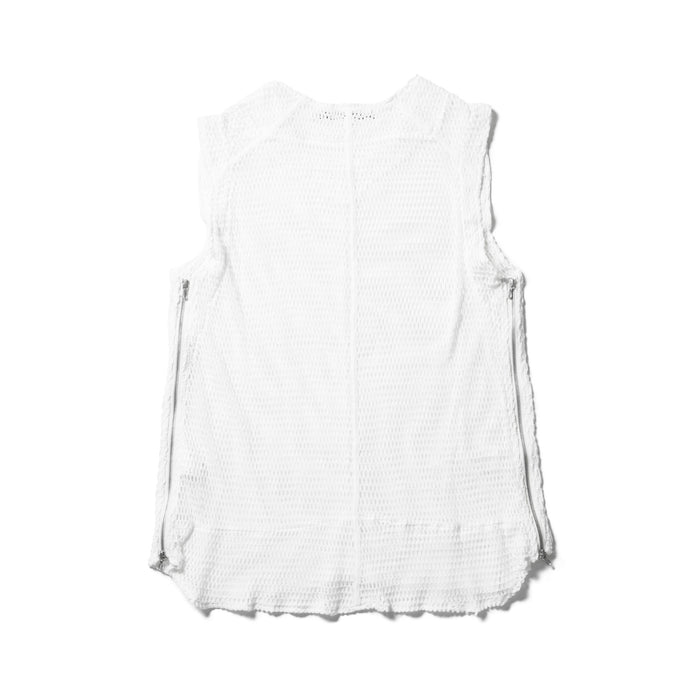 Julius 818KNM6 White / Mesh Seamed Vest