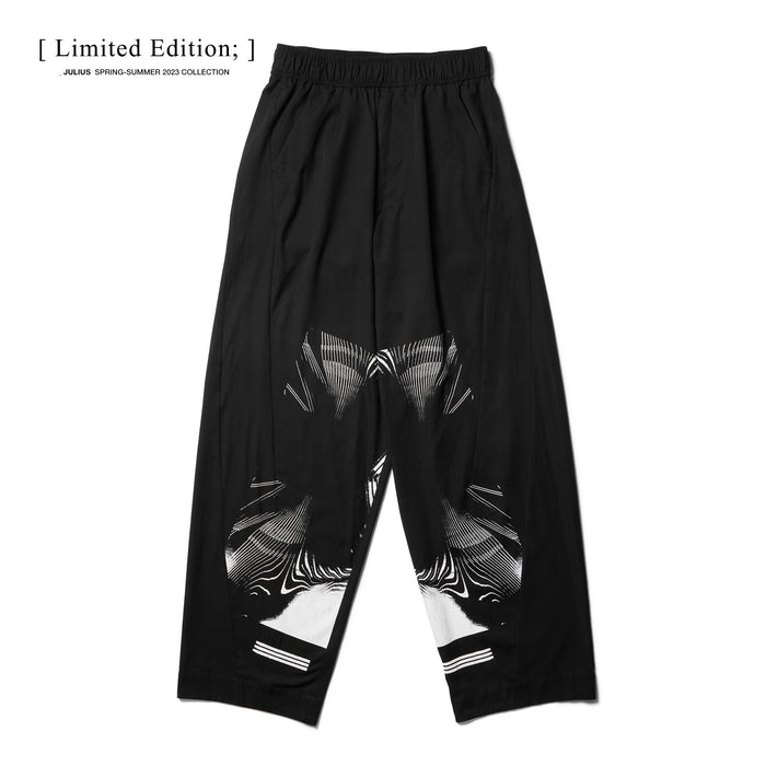 julius 818PAM1 Black / Graphic Printed Wide Pants
