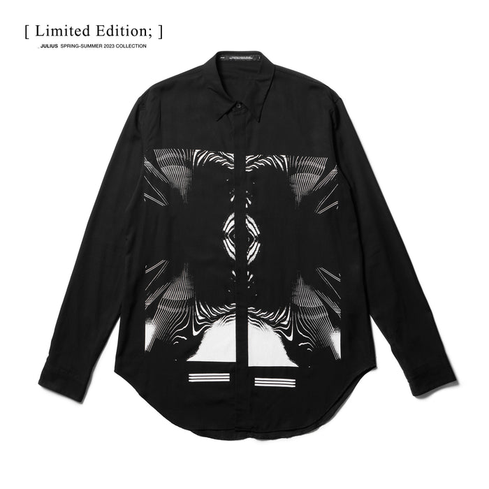 julius 818SHM1 Black / Graphic Printed Shirt
