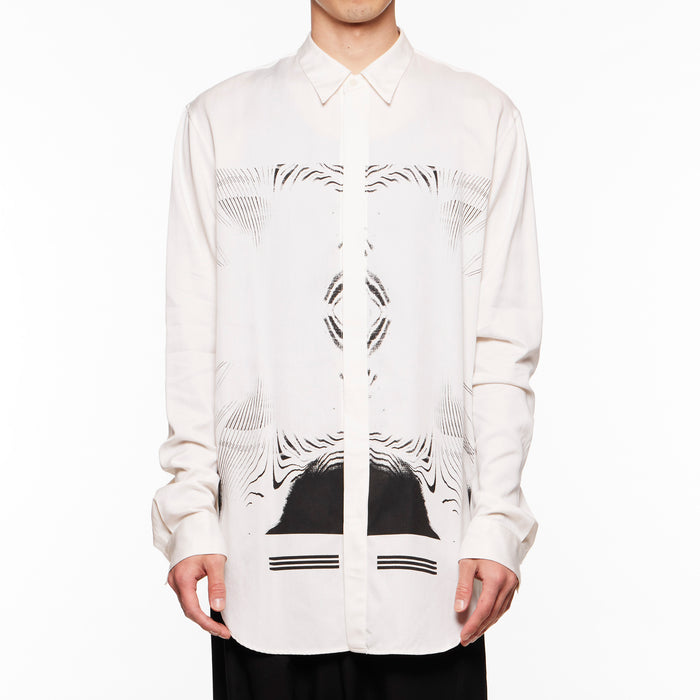Julius 818SHM1 Off White / Graphic Printed Shirt