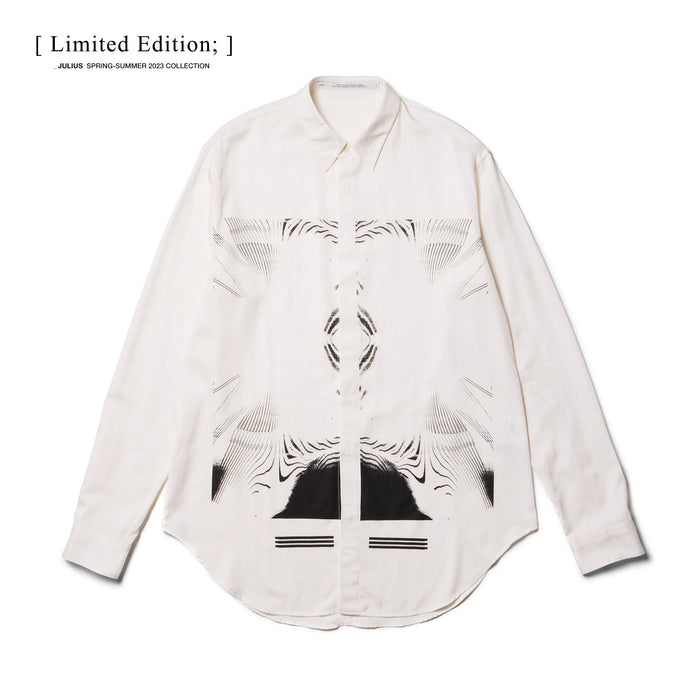 julius 818SHM1 Off White / Graphic Printed Shirt