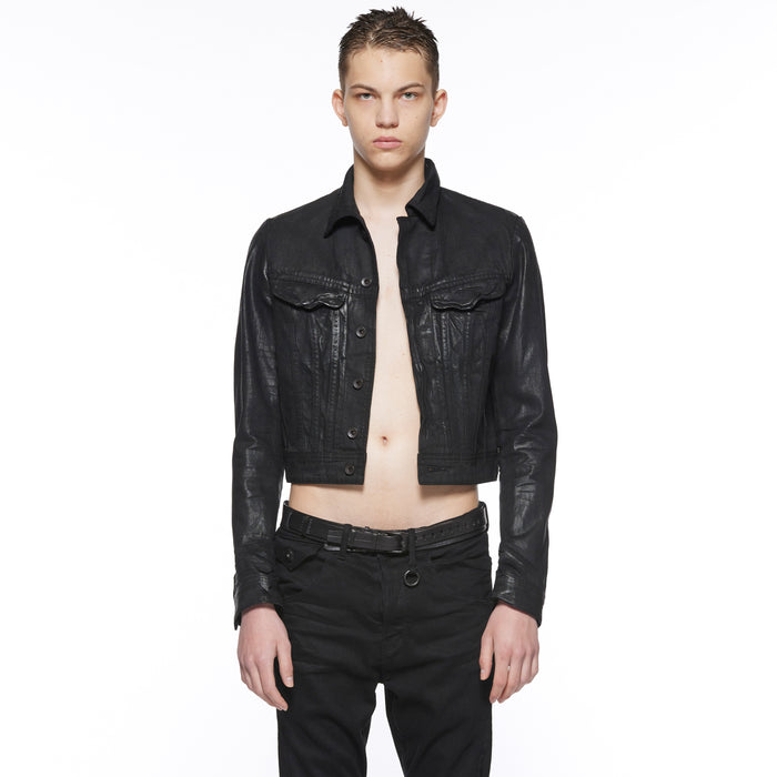 julius 917BLM9-C Black / Corset Denim Jacket