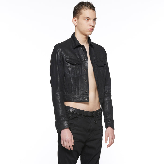 julius 917BLM9-C Black / Corset Denim Jacket