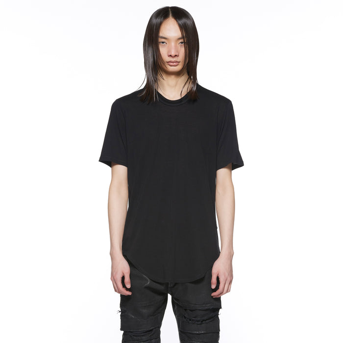 Julius 917CUM13 Black / Round Hem T-Shirt