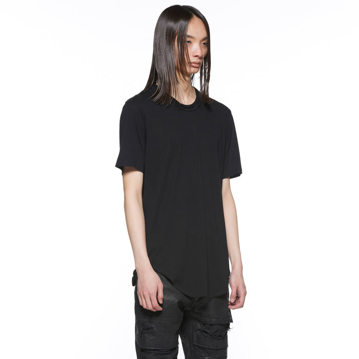 Julius 917CUM13 Black / Round Hem T-Shirt