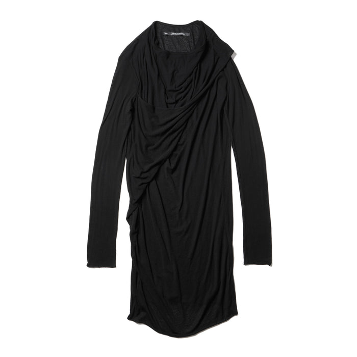 julius 917CUM4 Black / Drop Neck Drape Top