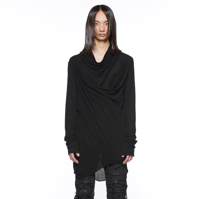 Julius 917CUM5 Black / Cowl Neck Drape Top