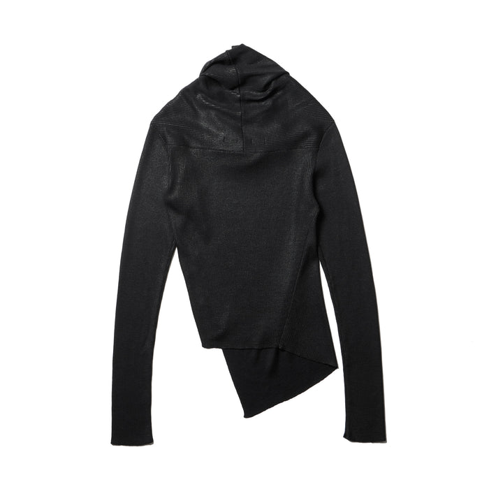 Julius 917KNM2-C Black / Cowl Neck Knit Top