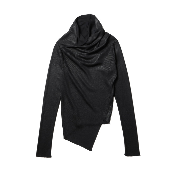 julius 917KNM2-C Black / Cowl Neck Knit Top