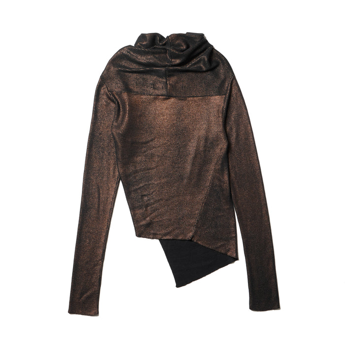 Julius 917KNM2-C Dark Brown / Cowl Neck Knit Top