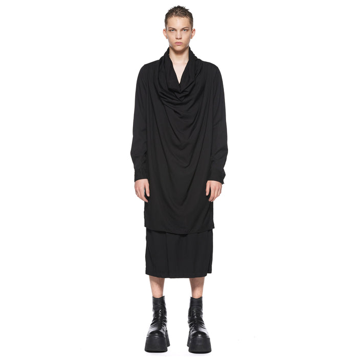 Julius 917SHM2 Black / Cowl Neck Shirt