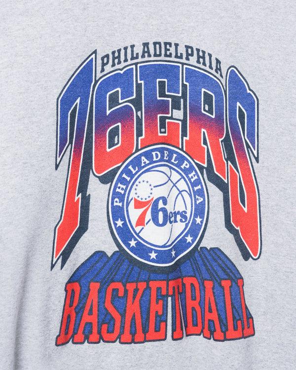 Junk Food Clothing 76ers Backcourt Crew Fleece Heather Gray
