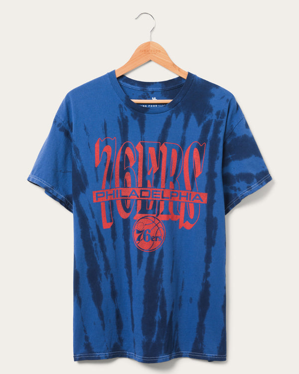 junk food clothing 76ers Tie Dye Short Sleeve Tee Liberty