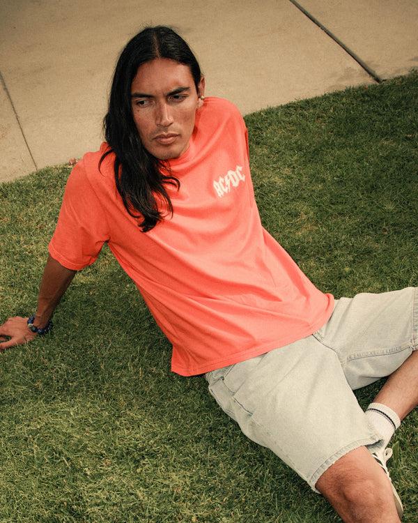 Junk Food Clothing AC/DC Ballbreaker Tour Oversized Tee Tigerlily