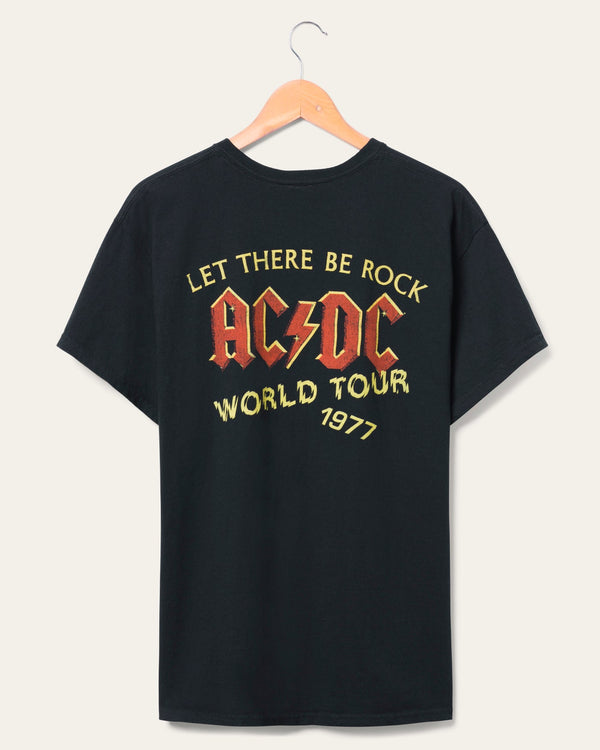 Junk Food Clothing AC/DC Let There Be Rock Flea Market Tee Black