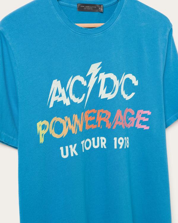 Junk Food Clothing AC/DC Powerage Vintage Tee Blue Aster