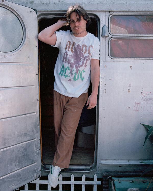 Junk Food Clothing AC/DC Triple Color Logo Flea Market Tee White