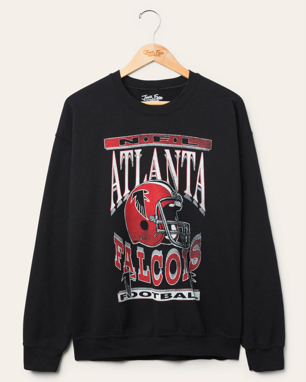 junk food clothing Atlanta Falcons Helmet Flea Market Crew Fleece Black