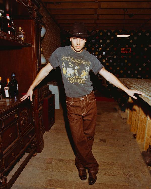 Junk Food Clothing Bad Company Good Lovin Gone Bad Flea Market Tee Vintage Black