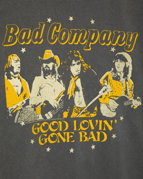 Junk Food Clothing Bad Company Good Lovin Gone Bad Flea Market Tee Vintage Black