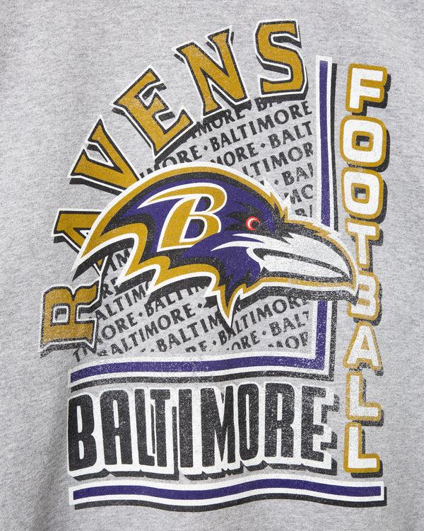 Junk Food Clothing Baltimore Ravens Backfield Flea Market Crew Fleece Heather Grey