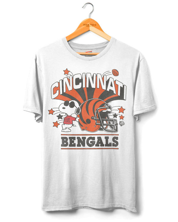 junk food clothing Bengals Joe Cool Born to Play Tee White