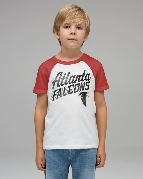 junk food clothing Boys Falcons Loyal Fan Tee SUGAR / LICORICE