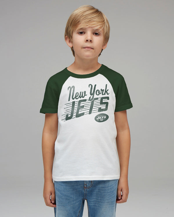 junk food clothing Boys Jets Loyal Fan Tee SUGAR / HUNTER