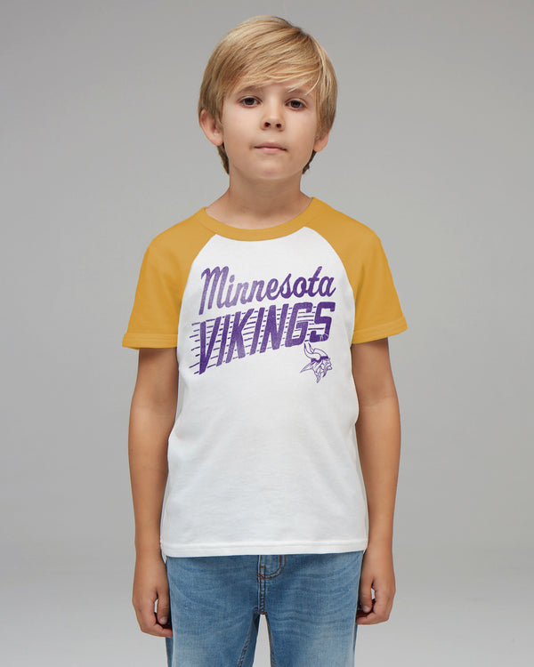 junk food clothing Boys Vikings Loyal Fan Tee SUGAR / MUSTARD
