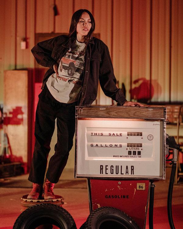 Junk Food Clothing Bronco Bustin' Loose Flea Market Tee White