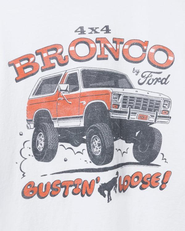 Junk Food Clothing Bronco Bustin' Loose Flea Market Tee White